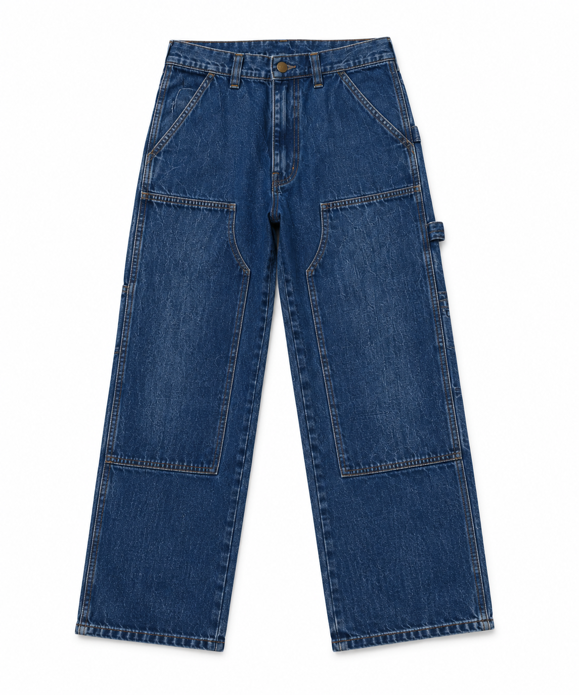 Pantalon Carpenter en Jean Délavé Foncé