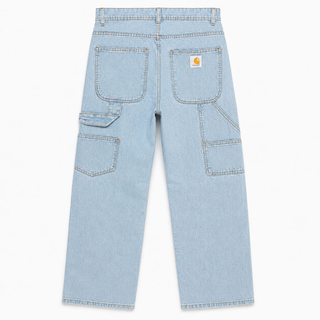 Jean charpentier Carhartt bleu clair, vue de dos