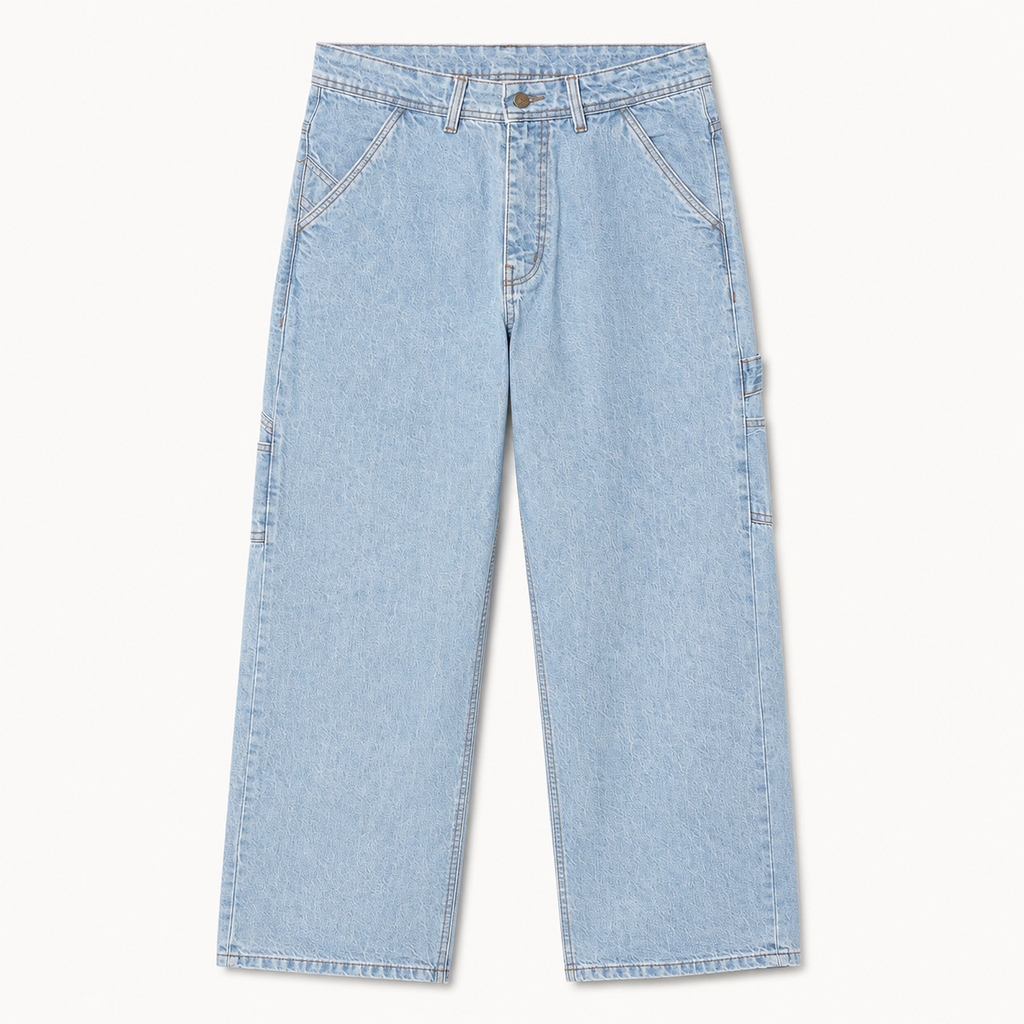 Jean charpentier Carhartt bleu clair, vue de face