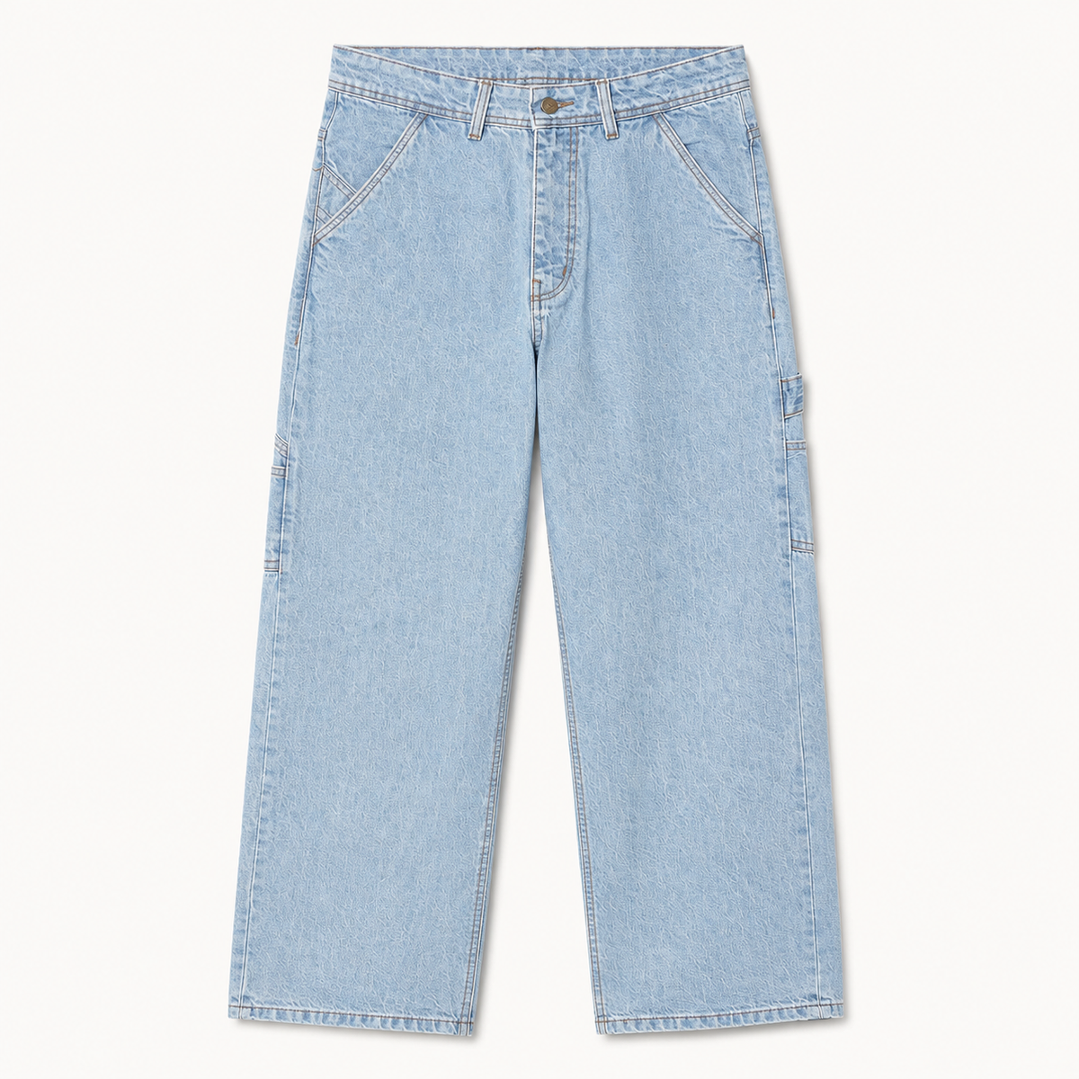 Jean charpentier Carhartt bleu clair, vue de face