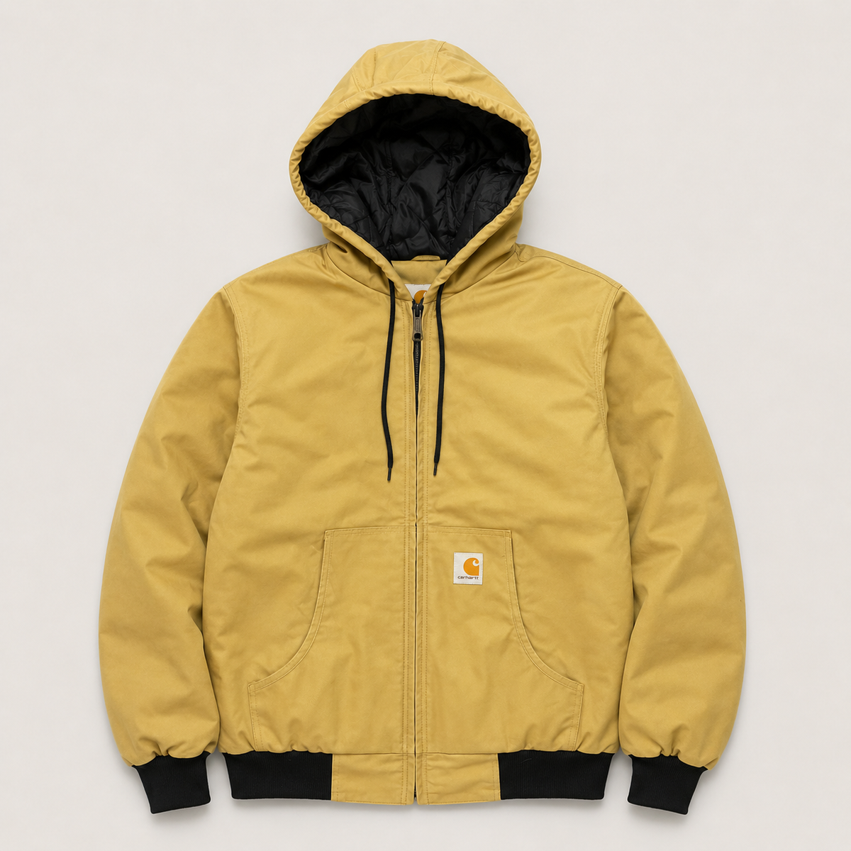 Veste Carhartt rework moutarde, vue de face