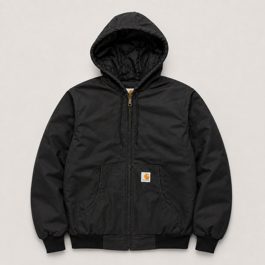 Veste Carhartt rework noire, vue de face
