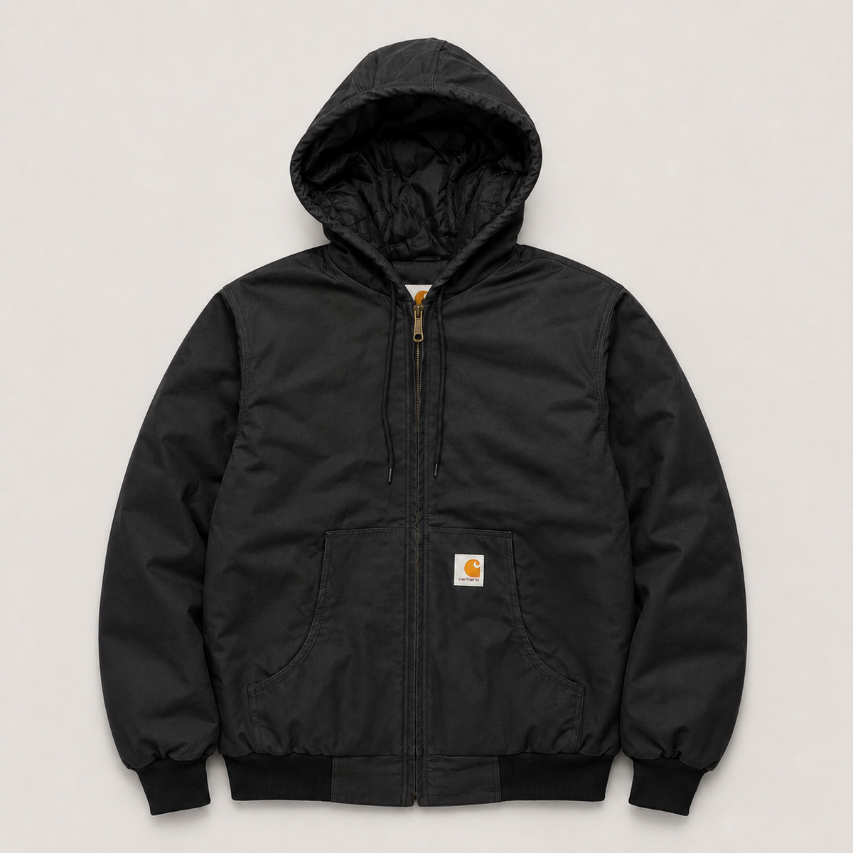 Veste Carhartt rework noire, vue de face