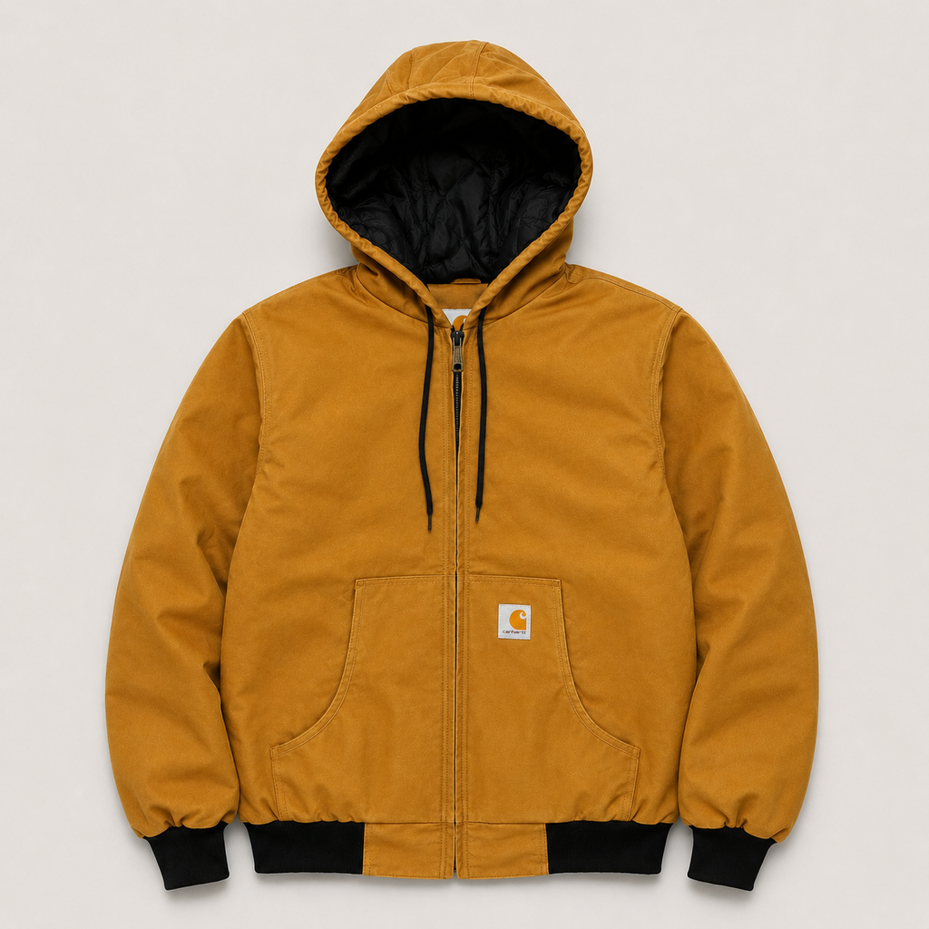 Veste Carhartt rework orange, vue de face