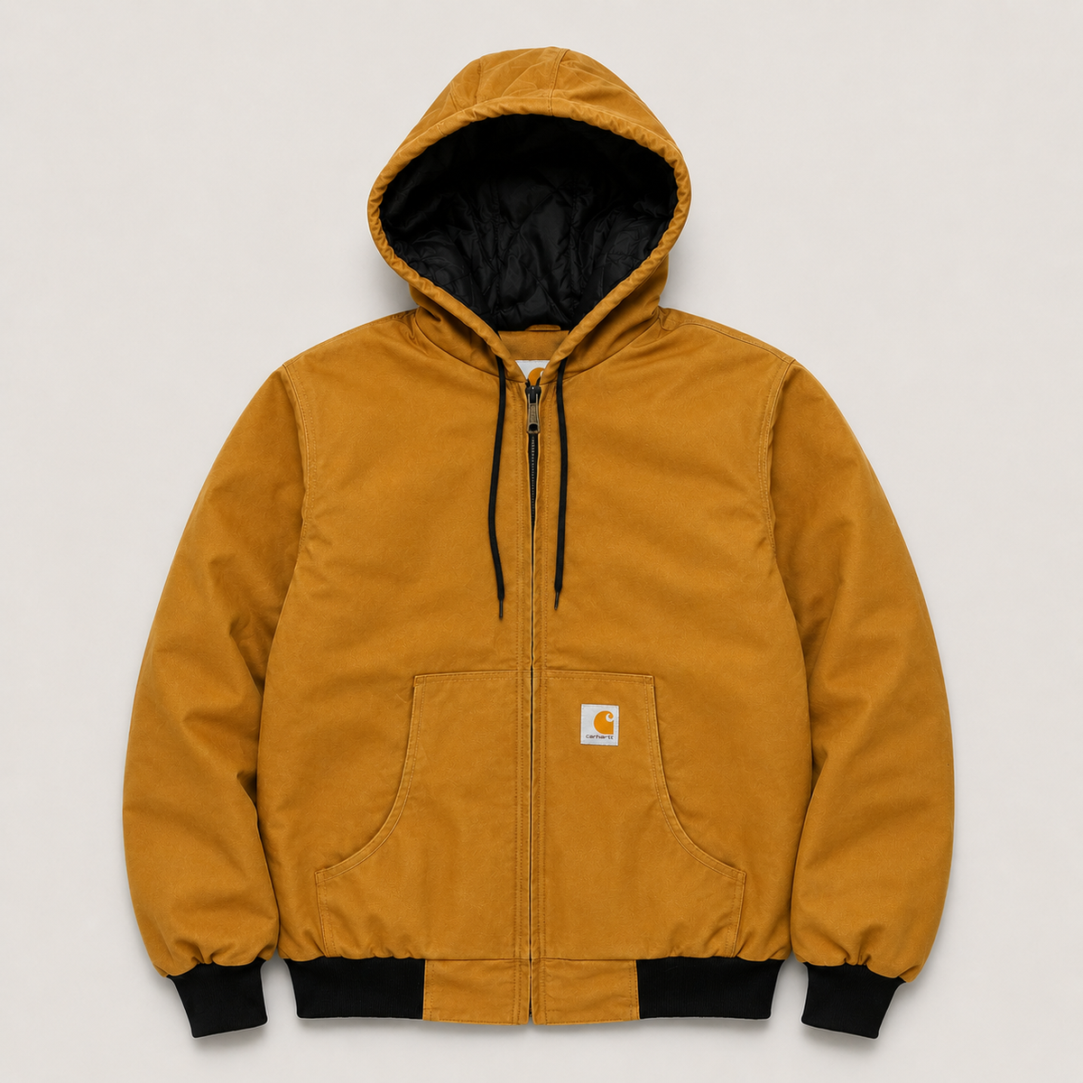 Veste Carhartt rework orange, vue de face