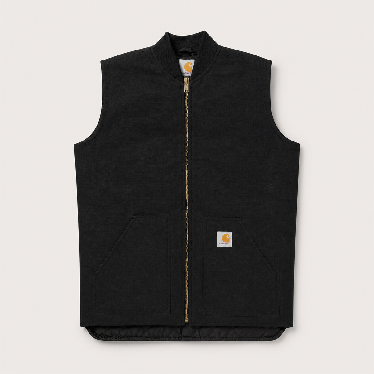 Veste sans manches rework noire, vue de face