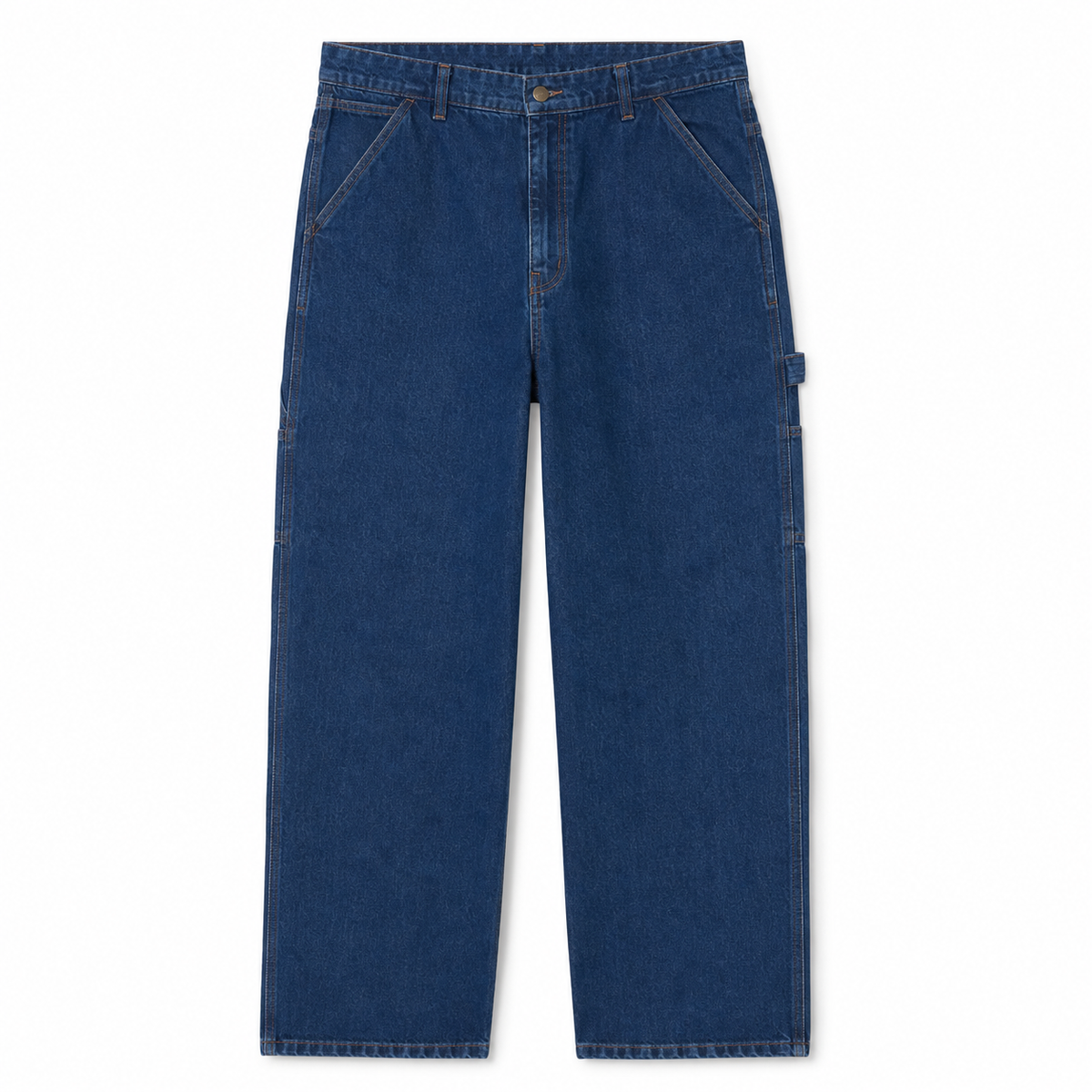 Jean charpentier Carhartt marine, vue de face
