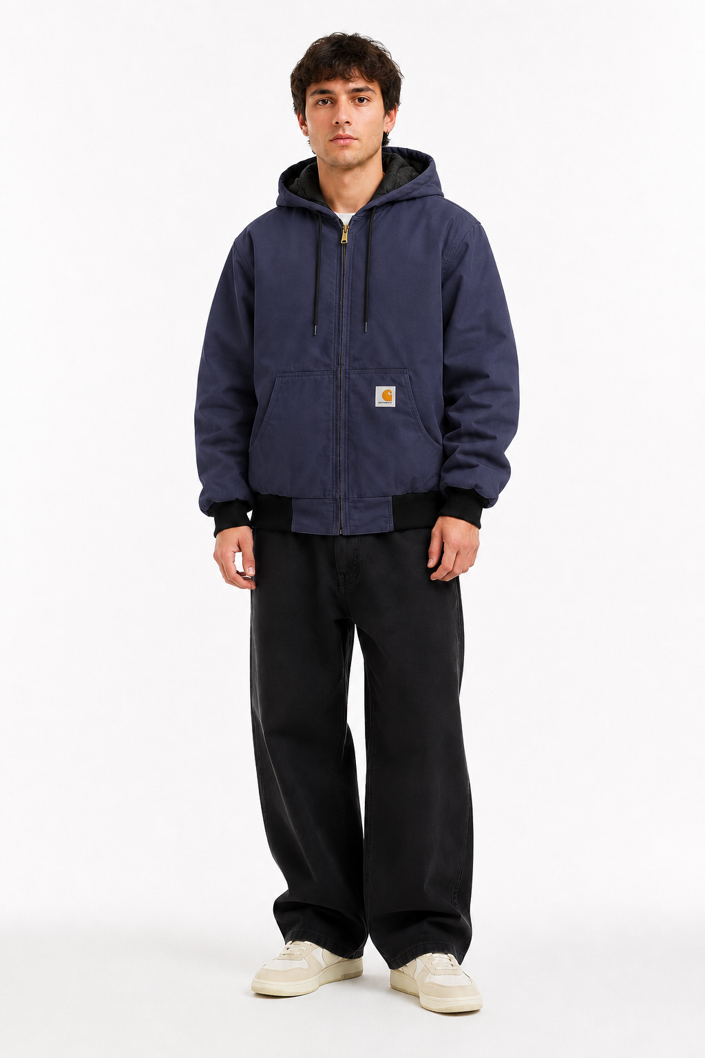 Veste Carhartt rework violette portée