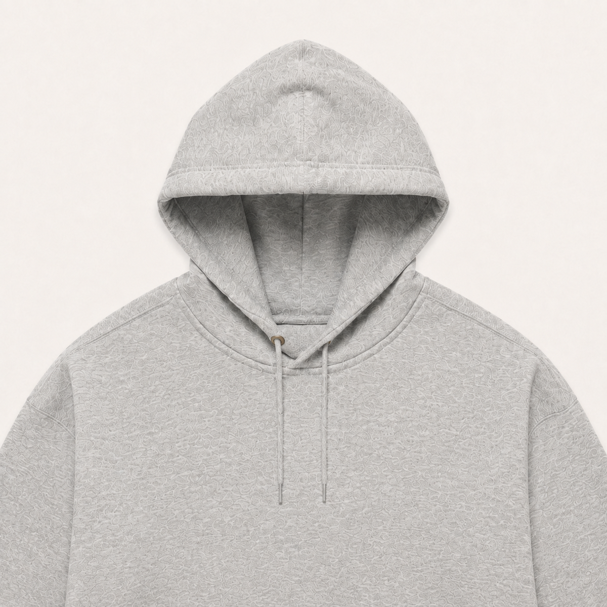 Sweat à Capuche Oversize Reworked – Gris Chiné